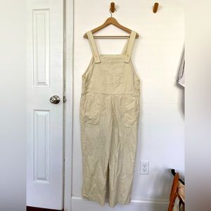 United by Blue - White Corduroy Overalls (Size L)
